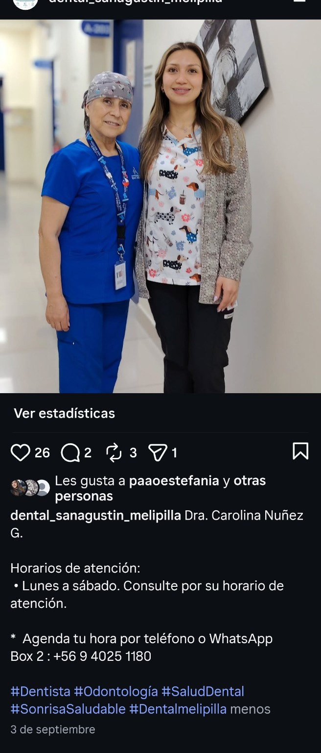 Dra. Carolina Nuñez junto a su asistente