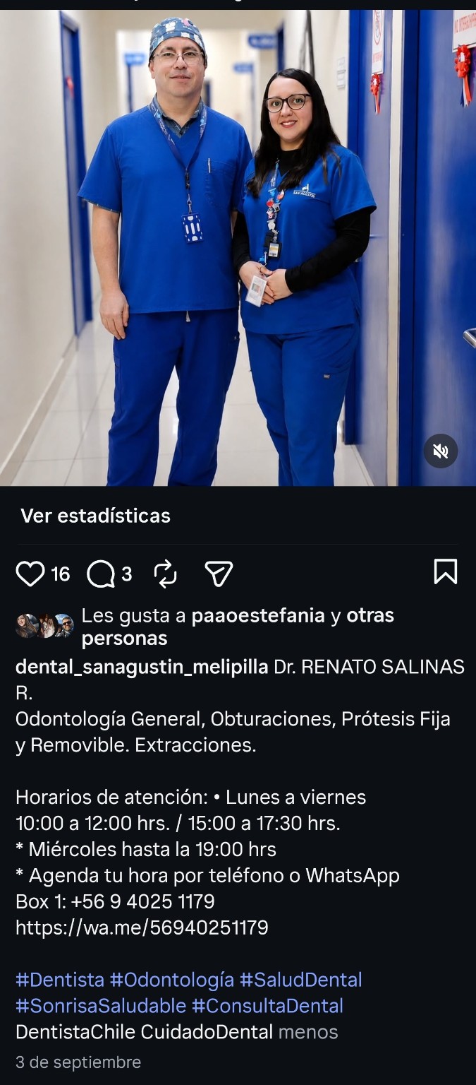 Dr. Renato Salinas junto a su asistente